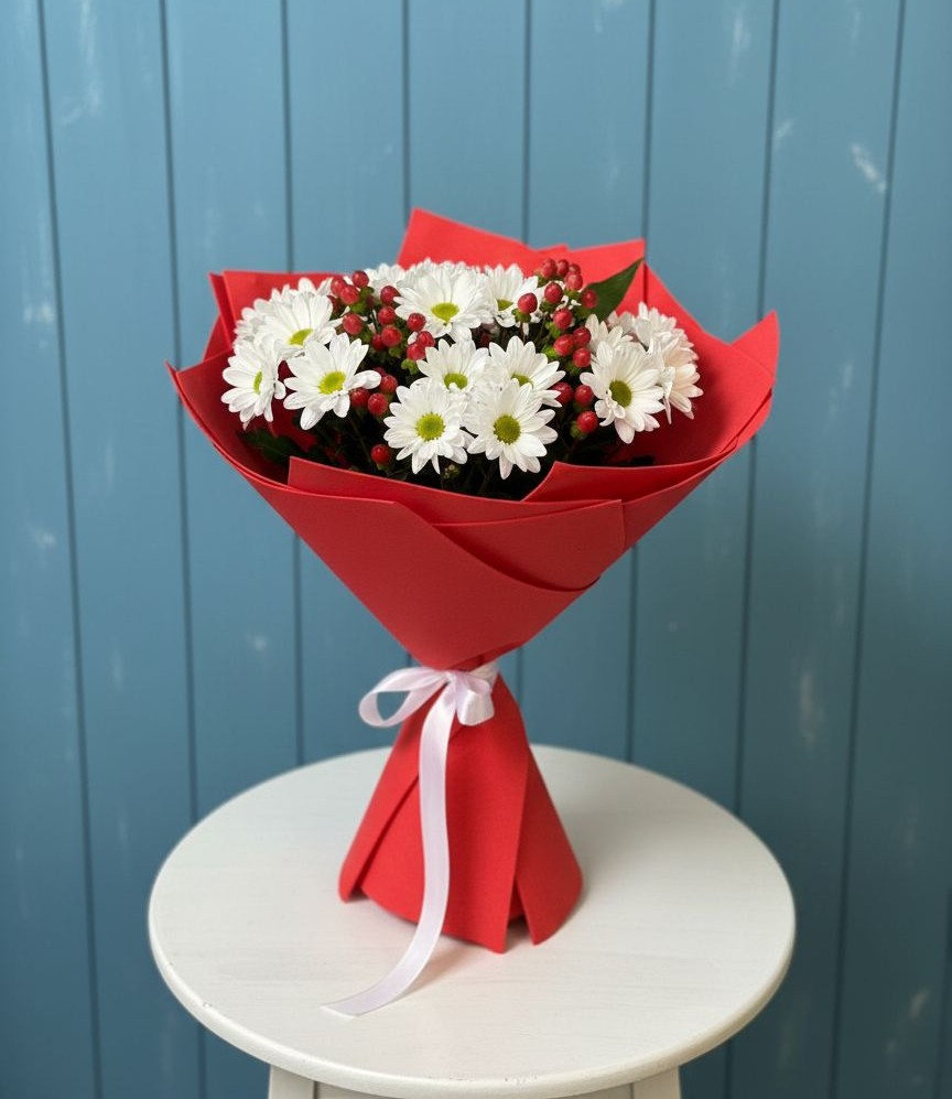 Букет цветов из: Хризантемы в Елгозино