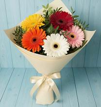 Букет цветов из:  Герберы в Елгозино