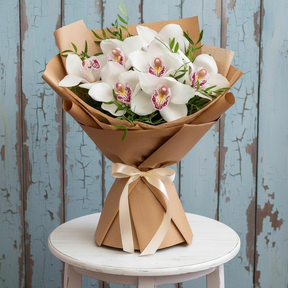Букет цветов из: Орхидеи и Розы в Елгозино