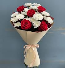Букет цветов из:  Розы и Хризантемы в Елгозино