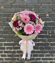 Букет цветов из:  Герберы и Хризантемы в Елгозино