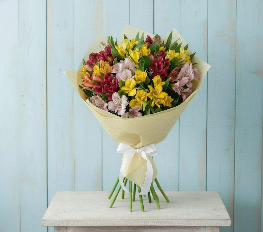 Букет цветов из: Альстромерии в Елгозино