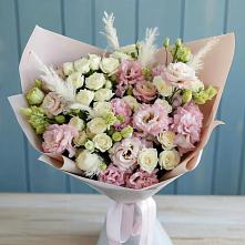 Букет цветов из:  Альстромерии и Розы в Елгозино