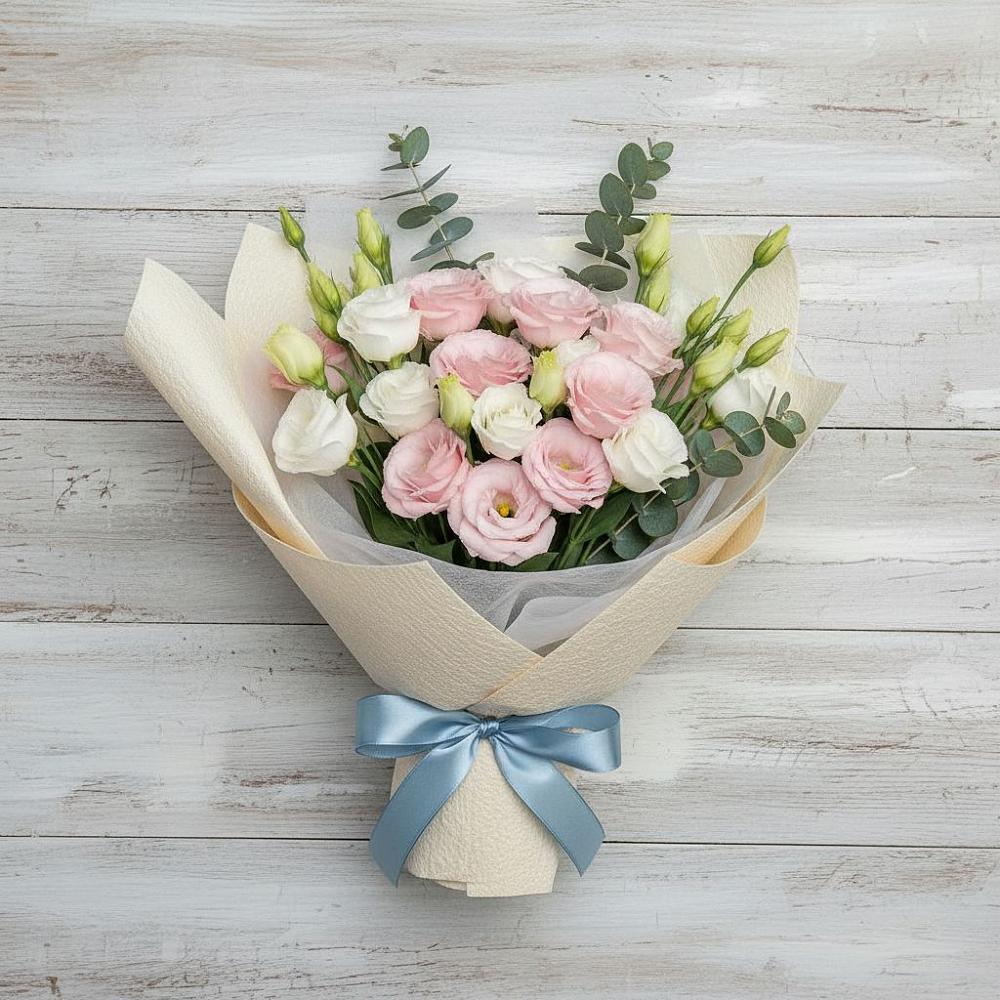 Букет цветов из: Лизиантусы в Елгозино